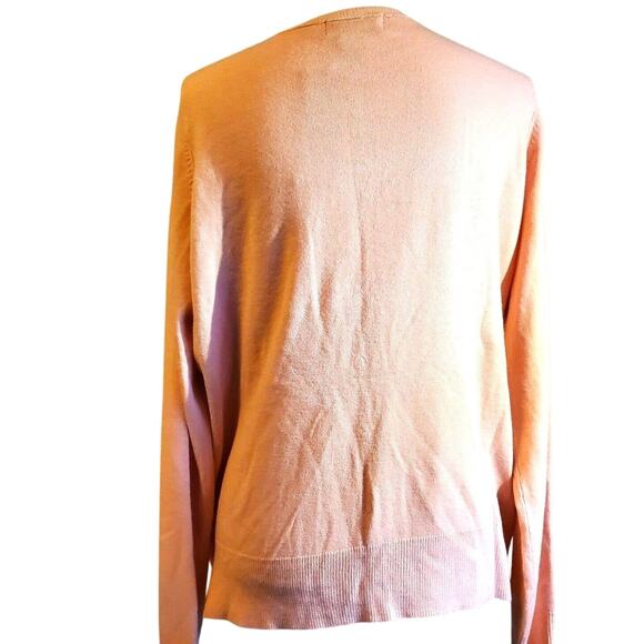 IB Diffusion Light Pink Cardigan Size M Close Knit Classic Comfy Sweater NEW - Picture 11 of 11